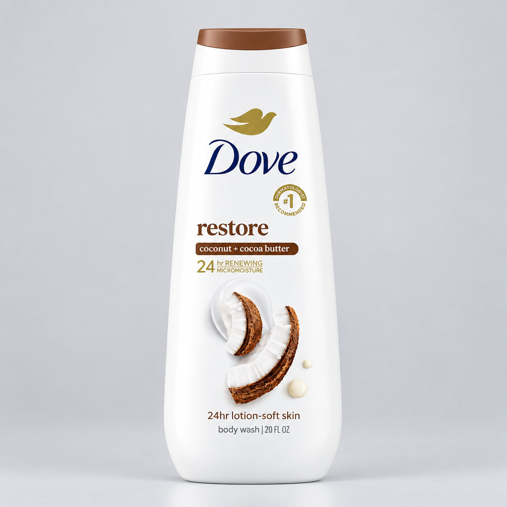 Dove Restore Coconut & Cocoa Butter Body Wash - 20 FL OZ / 591ml
