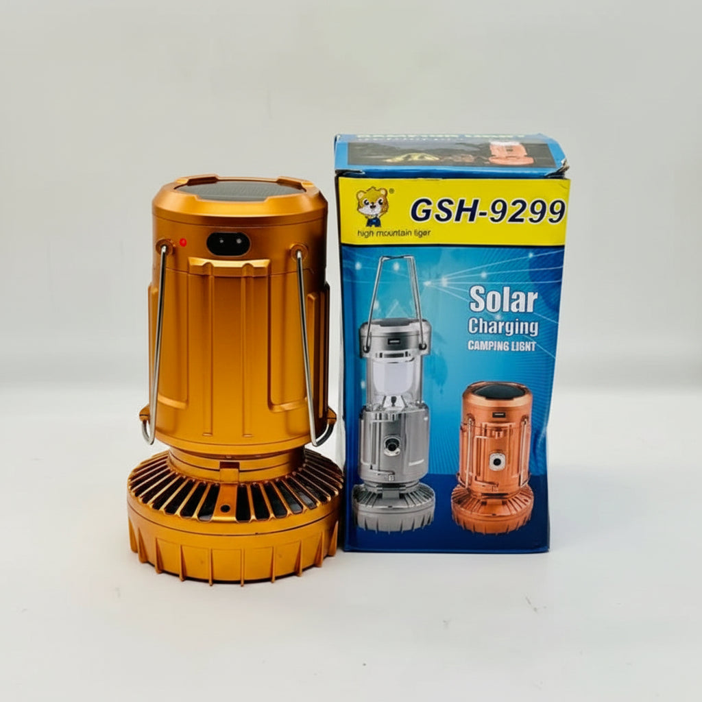 GSH-9299 Solar Charging Camping Light with Fan.
