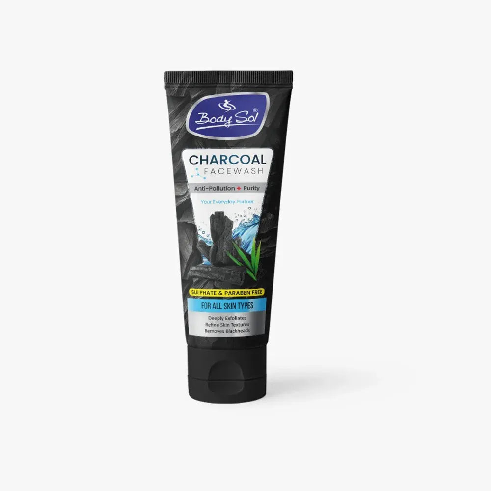 Body Sol Anti-Pollution Charcoal Facewash-100ml
