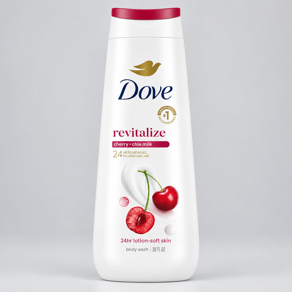 Dove Revitalize Cherry & Chia Milk Body Wash - 20 FL OZ / 591ml