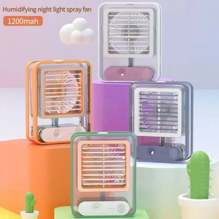 Portable Mini Air Conditioner Fan with Cool Mist Humidifier