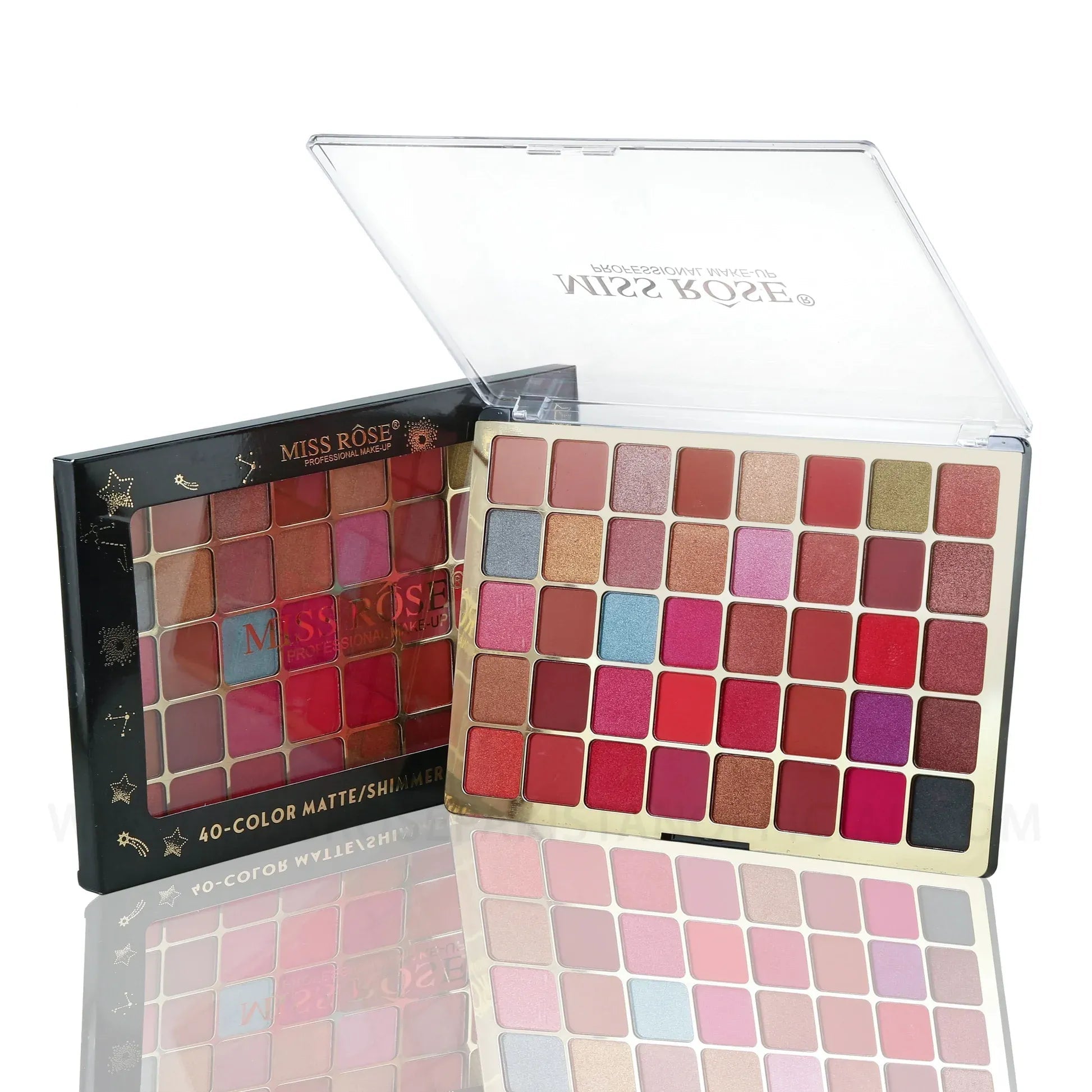 Miss Rose Professional Matte & Shimmer Eyeshadow Palette - 40 Color
