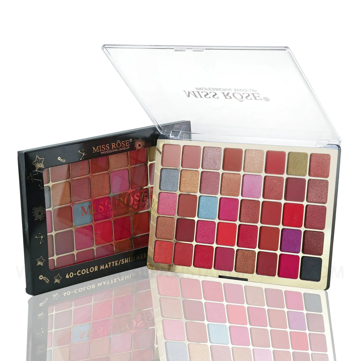 Miss Rose Professional Matte & Shimmer Eyeshadow Palette - 40 Color