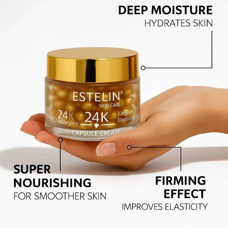 Estelin 24K Gold & Collagen Age Capsule Cream - 60g