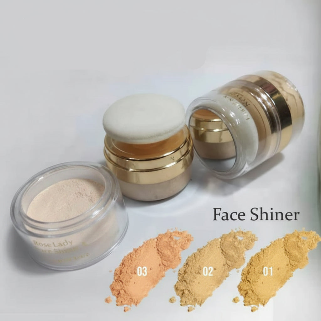 Feather Silk Rose Lady Face Shimmer Powder