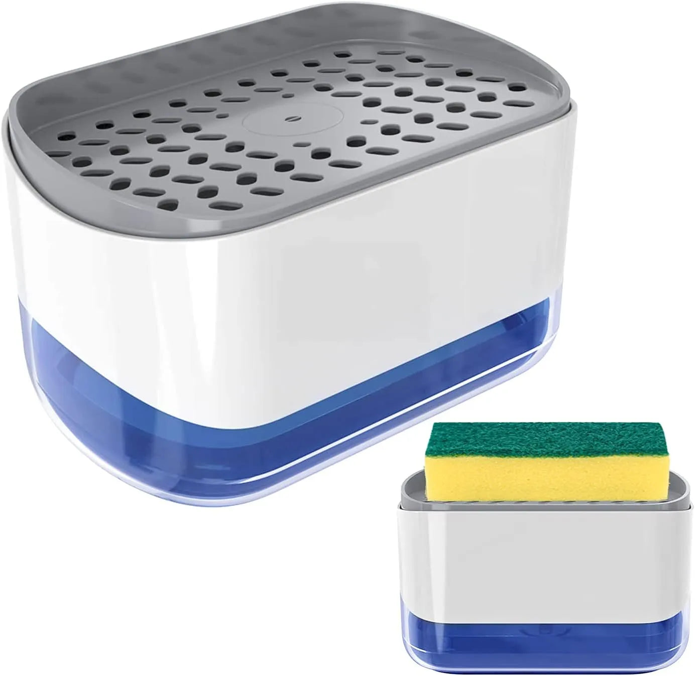 2-in-1 Dish Soap Pump Dispenser and Sponge Holder