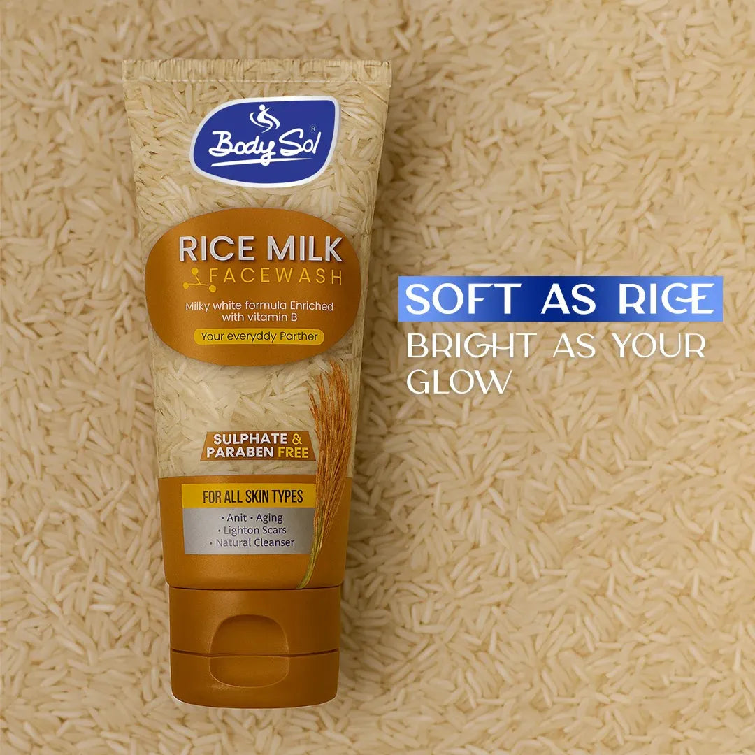 Body Sol Brightening Rice Milk Facewash-100ml