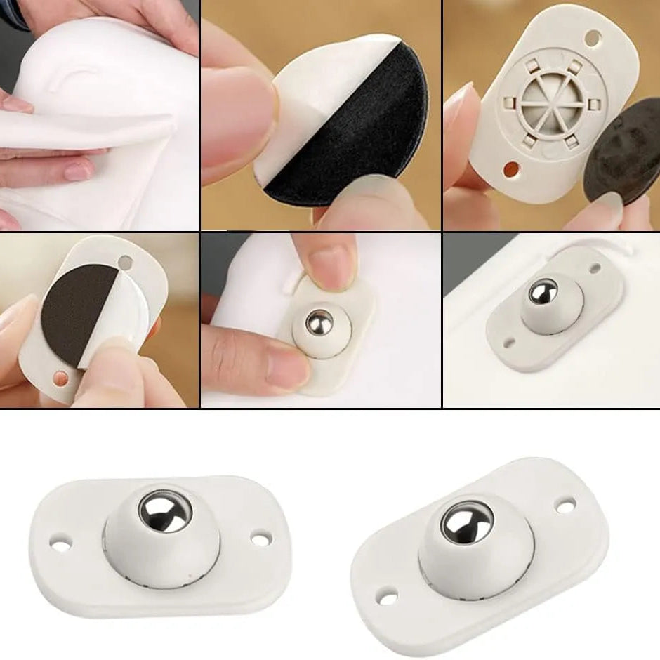 4 Pcs Self-Adhesive Universal Mini Swivel Caster Wheels