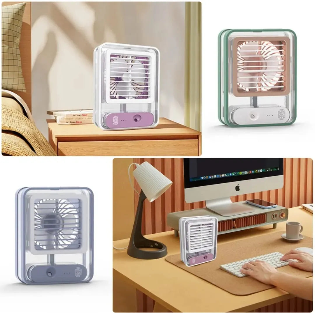 Portable Mini Air Conditioner Fan with Cool Mist Humidifier