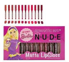 Ks-One Barbie Matte Lip Gloss- Pack of 12