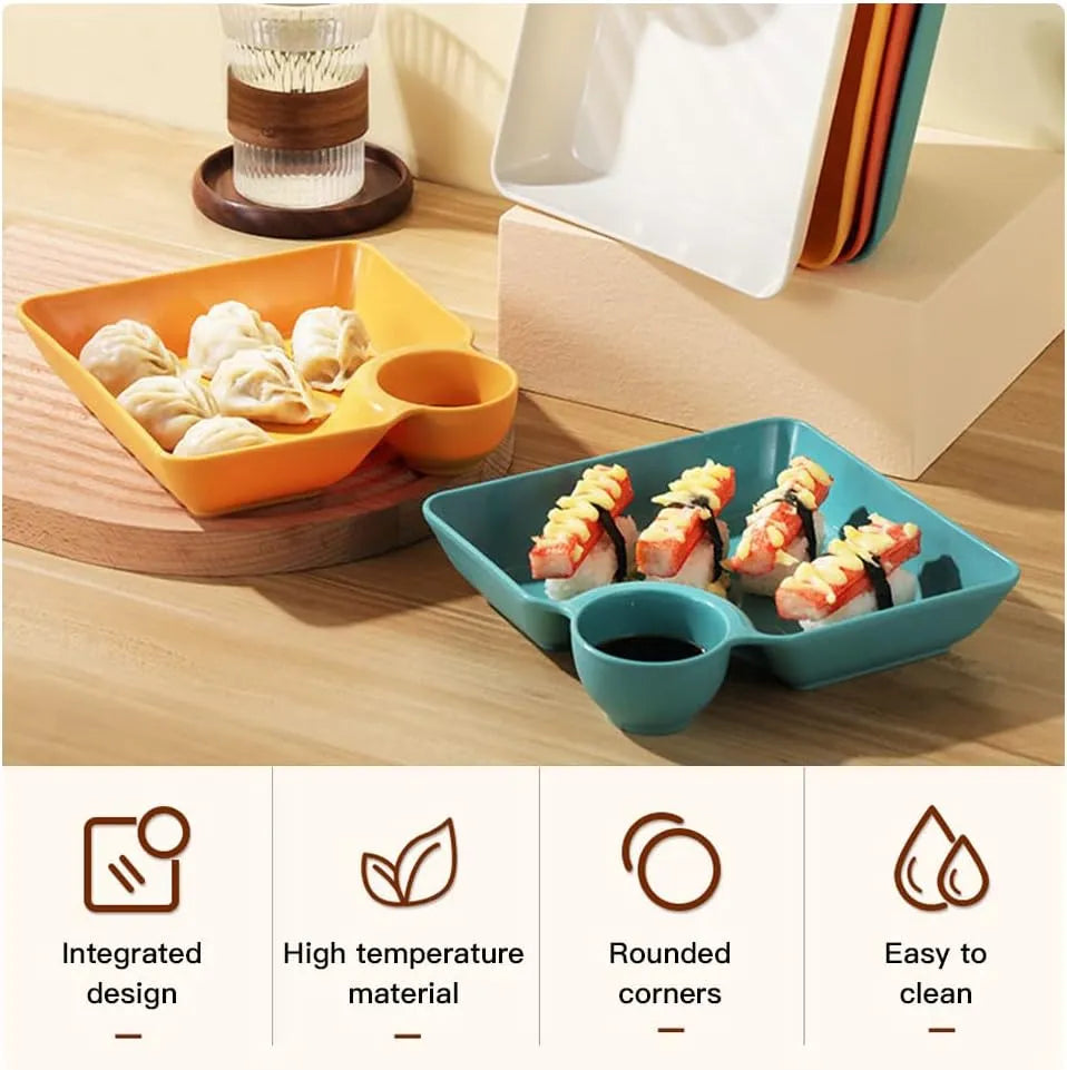 Dumpling & Snack - 4 Piece Plate Set