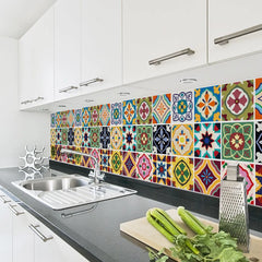12-Pcs Traditional Mandala Tile Wall Stickers