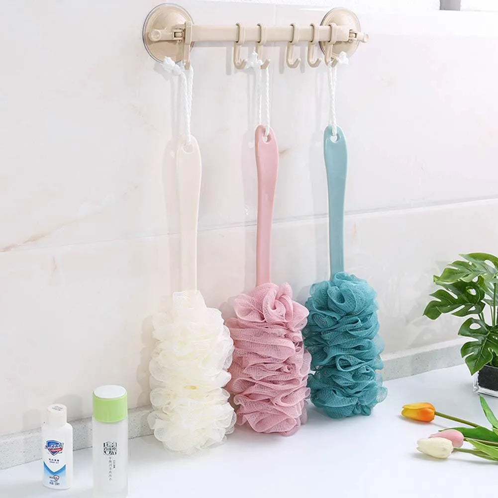 Gentle Back Scrubber Shower Pouf with Soft Mesh for Effective Cleaning and Massage