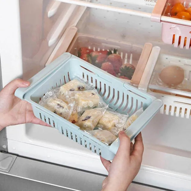 Adjustable Stretchable Refrigerator Organizer Drawer -Each