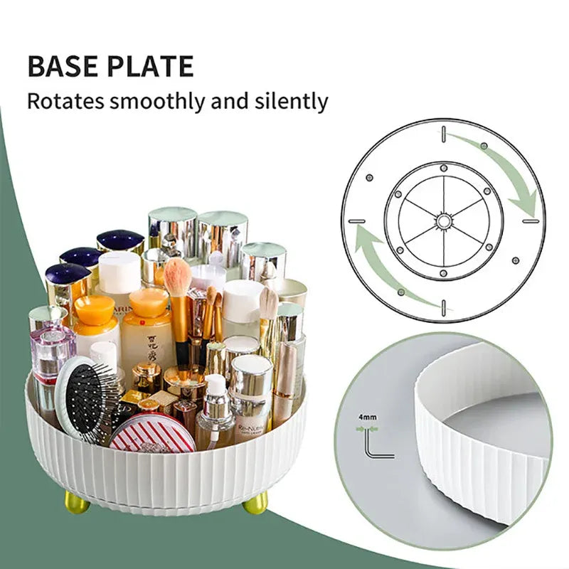 360-Rotating Makeup Organizer Tray