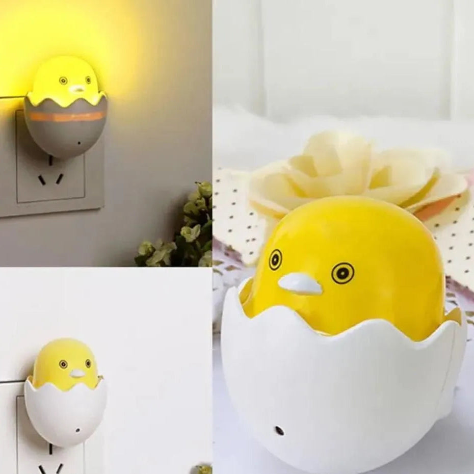 Cute Chick with Egg Shell Plug-In LED Night Light