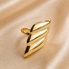Gold Smooth Triple Wave Ring - Each