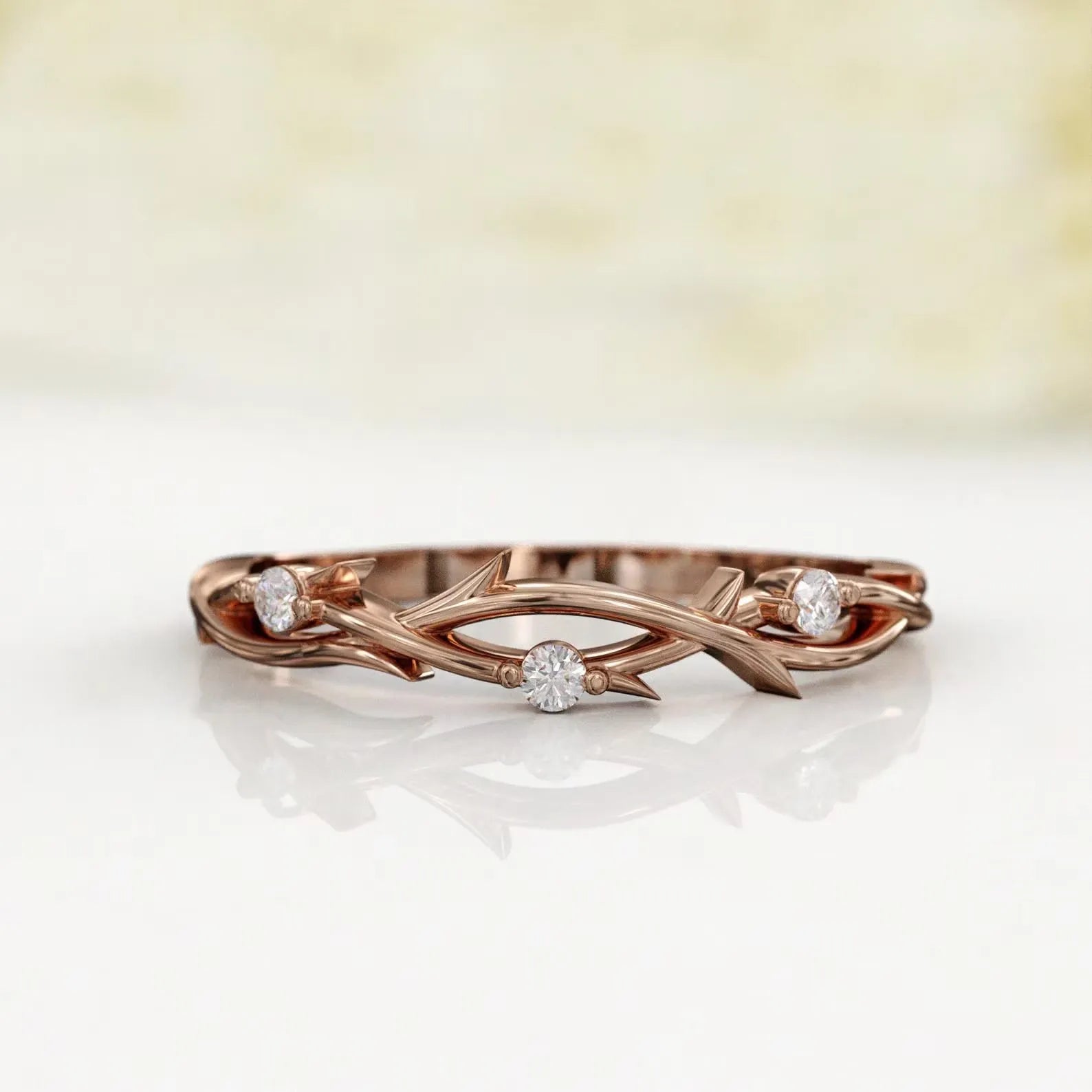 Stainless Steel Nature Inspired Vine Ring