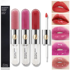Lareen Clear Pink Double Headed Transparent Plumping Lip Gloss+Lip liner - 6ml