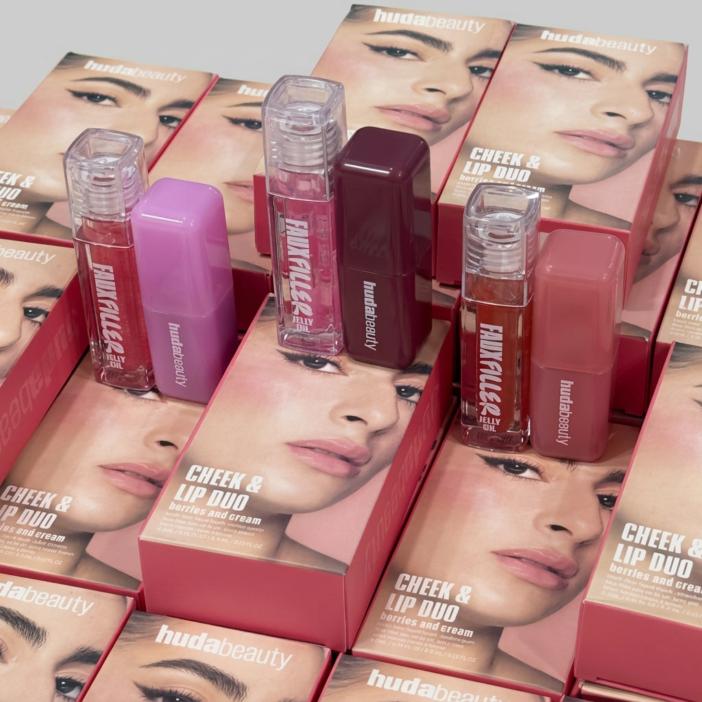 HUDA BEAUTY Berries and Cream Cheek & Lip Duo