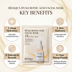 BIOAQUA Hyaluronic Acid Deep Hydration Face Sheet Mask - 25g
