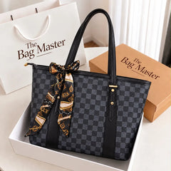 Designer Printed Tote Bag with Silk Scarf