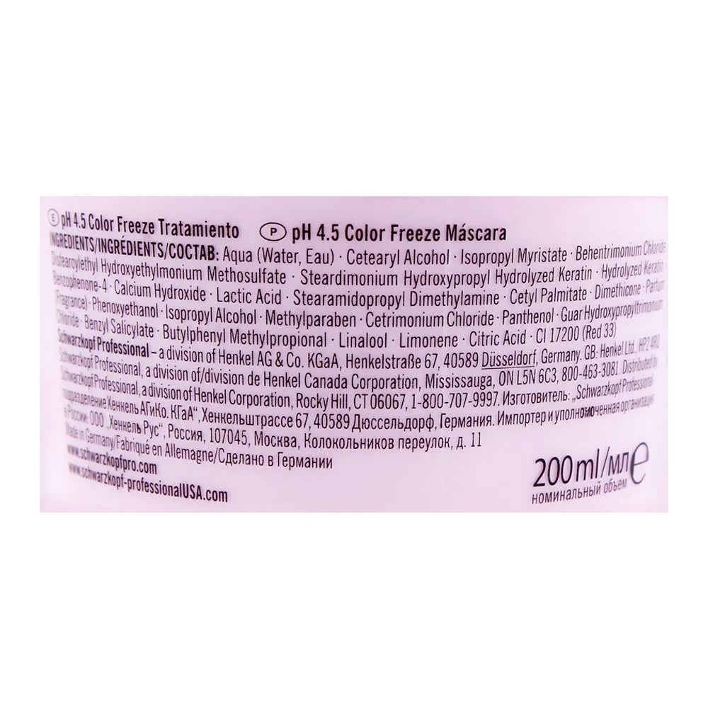 Schwarzkopf Bonacure Color Freeze Treatment - 200ml