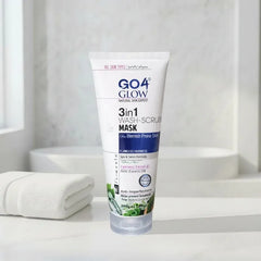 GO4 GLOW 3 in 1 Wash Scrub Mask For Blemish Prone Skin - 200g