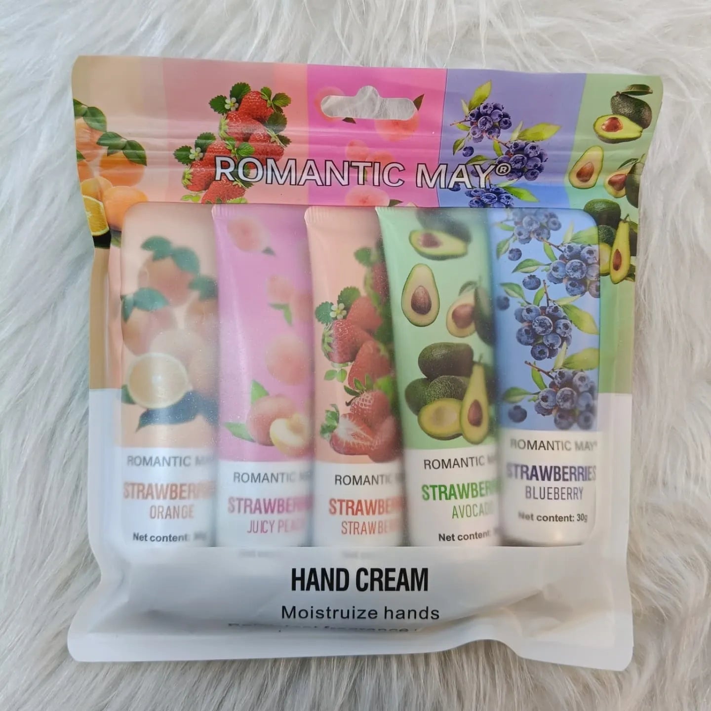 Romantic May 5 Pack Fruit Hand Cream - Each 30g