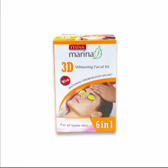 Miss Marina 6 Steps Complete 3D Whitening Facial Kit With Bleach