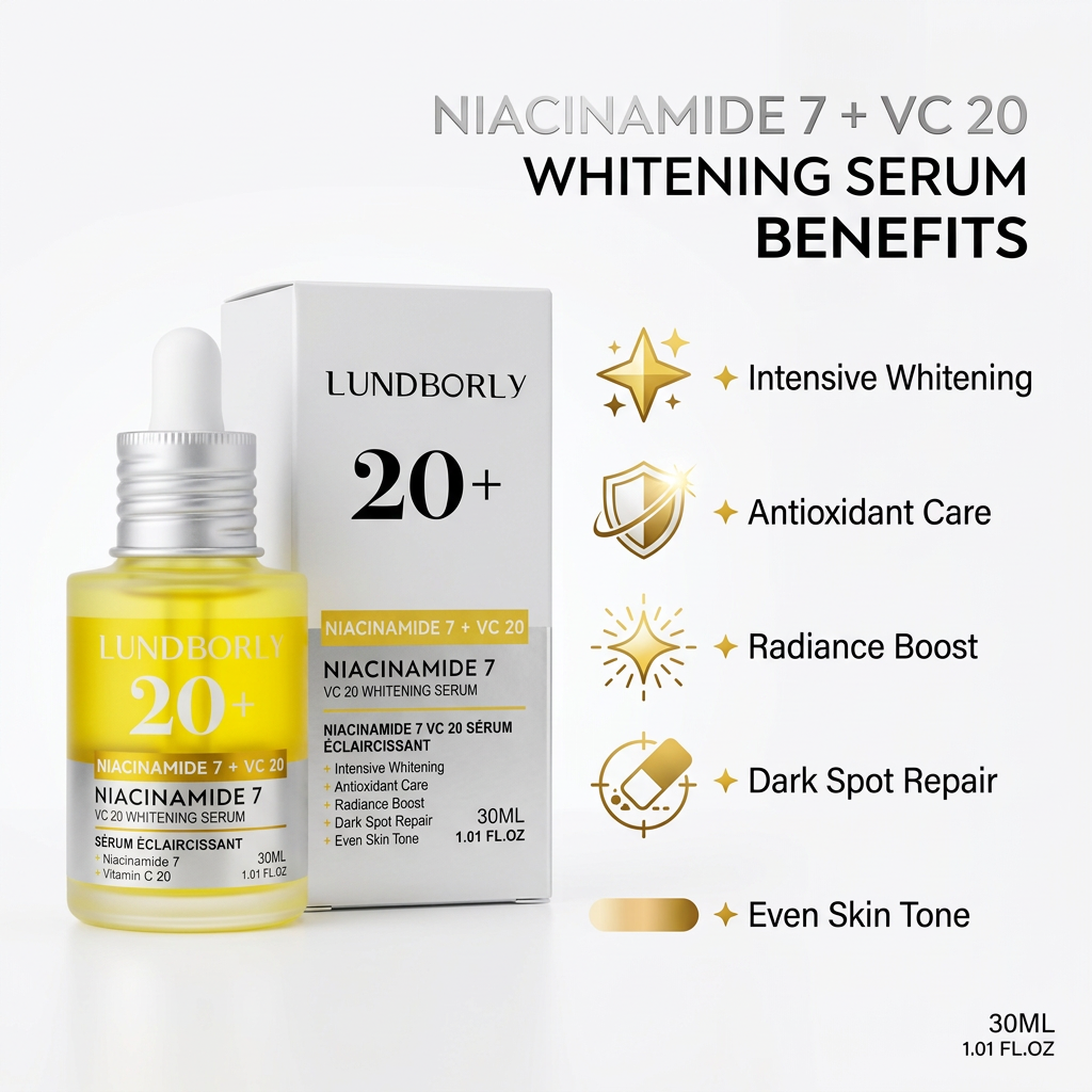Lundborly Niacinamide 7 + VC 20 Whitening Serum - 30ml