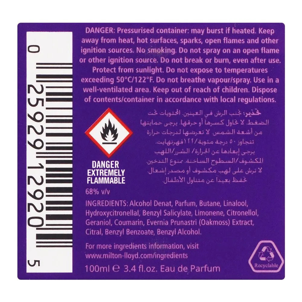Milton Lloyd Color Me Purple Femme Eau De Parfum, For Women