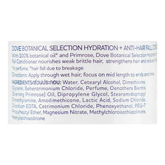 Dove Botanical Selection Hydration + Anti-Hair fall Conditioner, Paraben Free, For Brittle and Weak Hair - 450ml