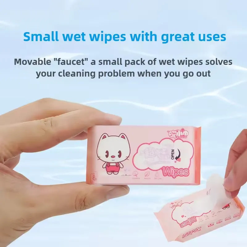 Cleaning Mini Packed Wipe - 8 Mini Packets in One Pack Total 64 Wipes Packet