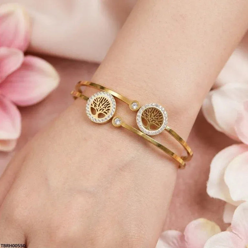 Gold Double Tree of Life Bracelet
