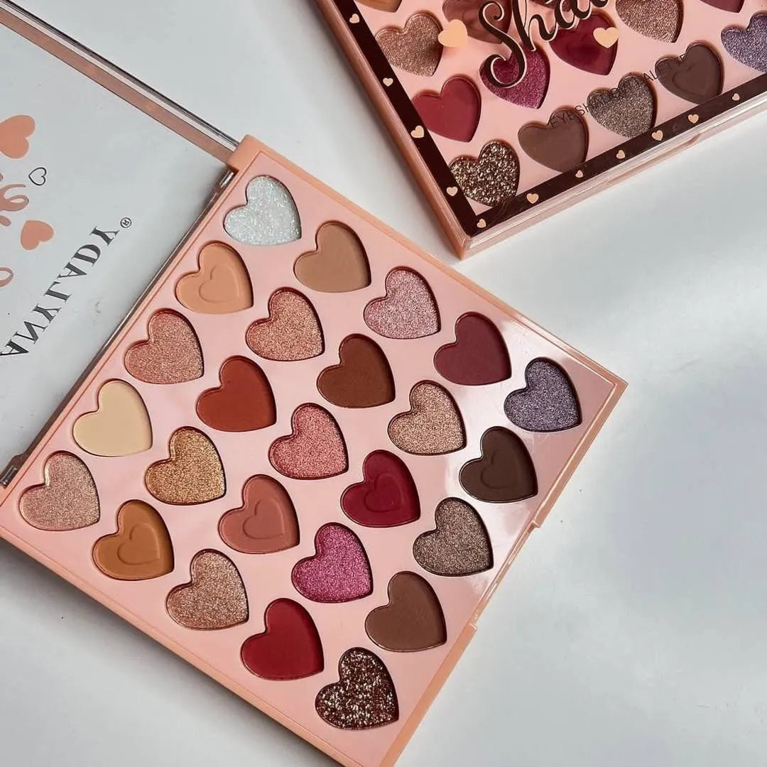 Any Lady Love Every Shade Heart-Shaped Eyeshadow Palette - 25 Colors
