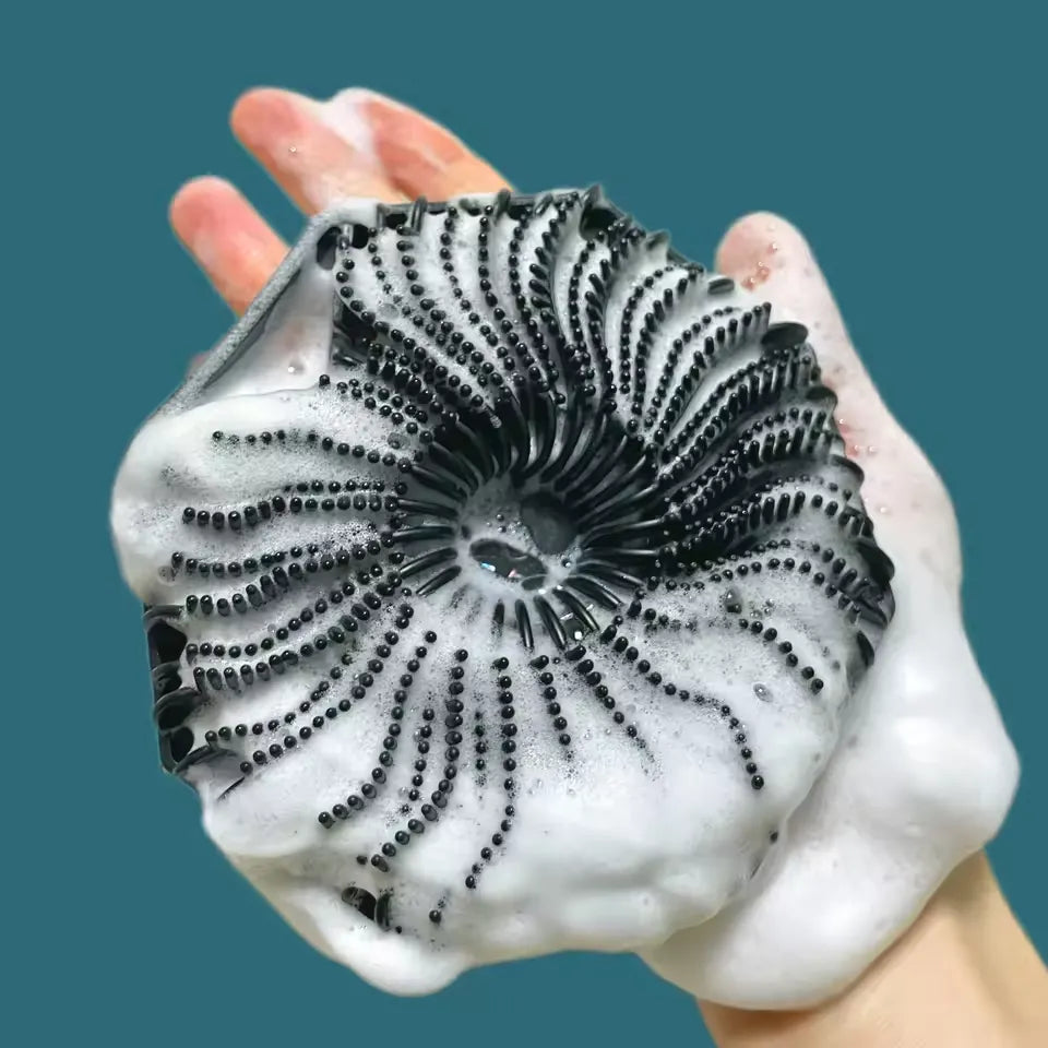 Round Silicone Body Scrubber – Soft Exfoliating Bath & Shower Scrub Brush