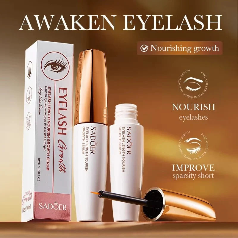 SADOER Eyelash Growth Serum - Lengthen & Strengthen Lash Serum - 10ml