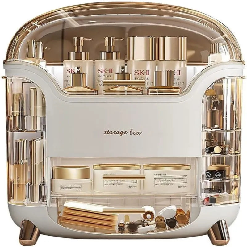 Luxury Cosmetic Organizer, Dustproof and Waterproof Makeup Vanity Organizer