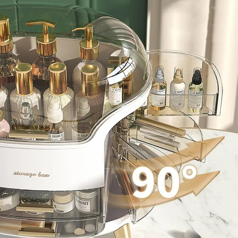 Luxury Cosmetic Organizer, Dustproof and Waterproof Makeup Vanity Organizer