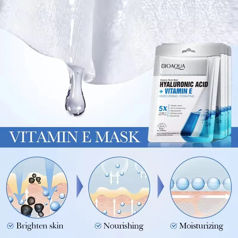 BIOAQUA Hyaluronic Acid & Vitamin E Facial Sheet Mask - 25g