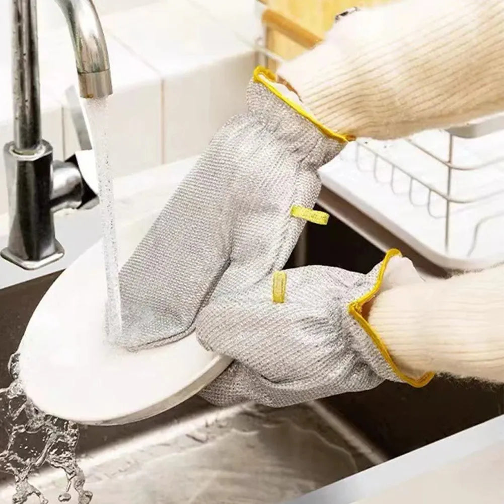Gloves Wet/Dry Multi Dishwashing Rag Cleaning Multi Purpose Wire Steel Kitchen Rag