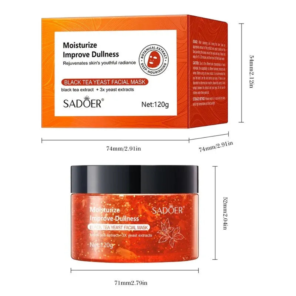 Sadoer Black Tea Yeast Facial Mask - 120g