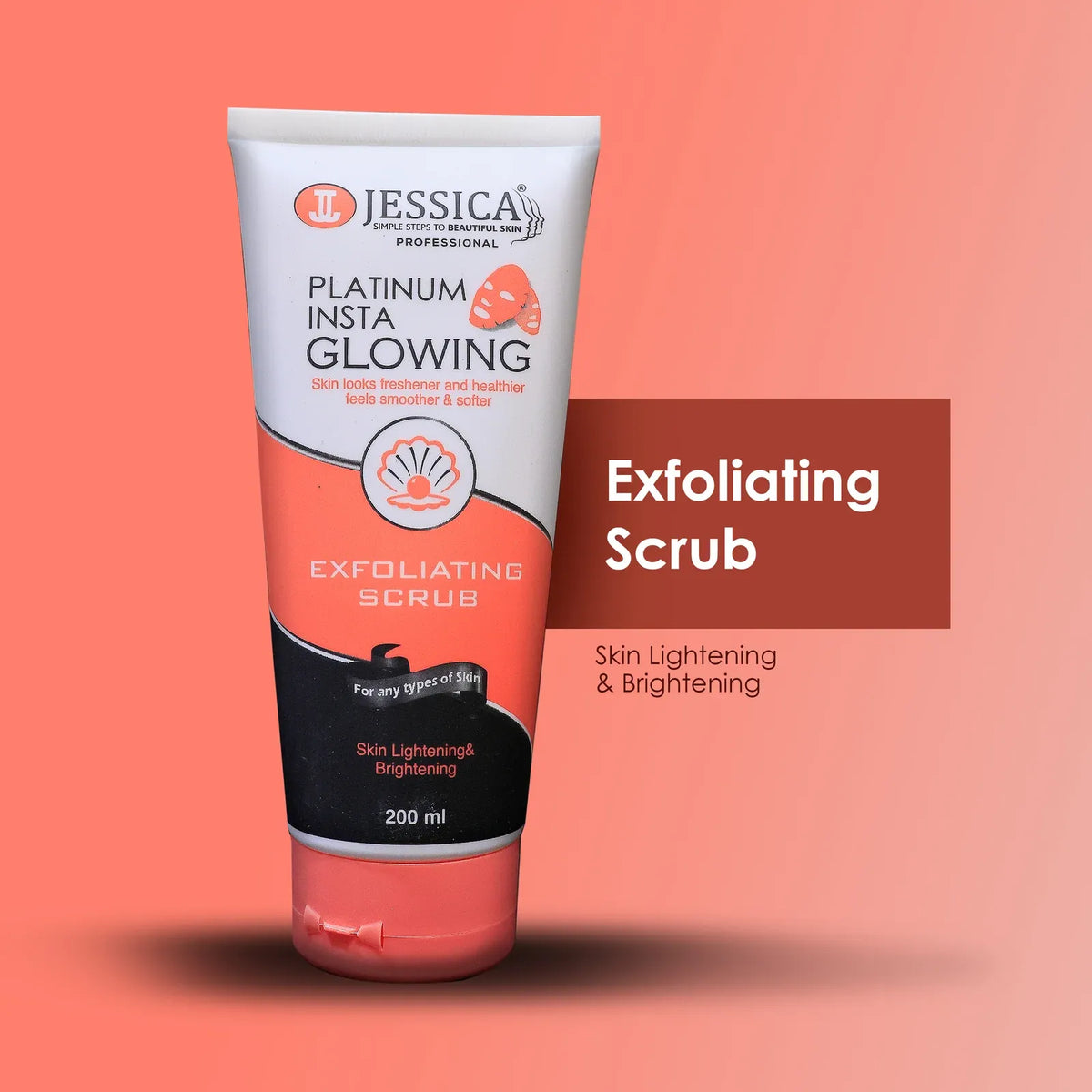 Jessica Platinum Insta Glowing Exfoliating Scrub - 200ml