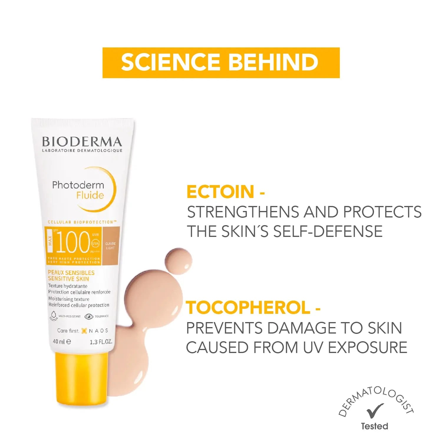 Bioderma Photoderm Max Aquafluid Claire Light - Lightweight Sunblock - 40ml