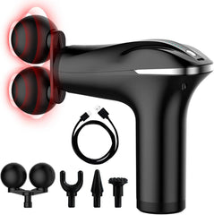Massage Gun Electric 5 in 1 Double-Headed Electric Massager Gun Full Body Massager