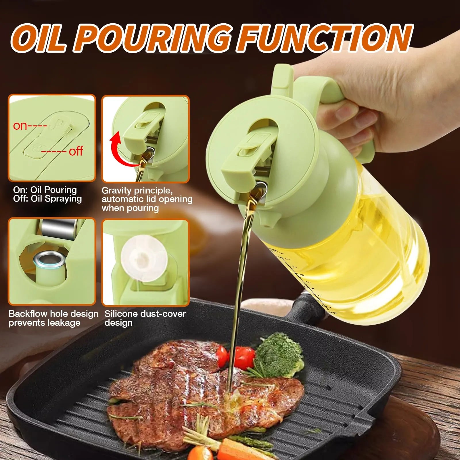 Fryer Air Oil Spray Bottle - 500ml