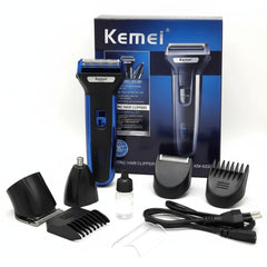 Kemei KM-6332 Electric Hair Clipper 3 in 1 Grooming Kit