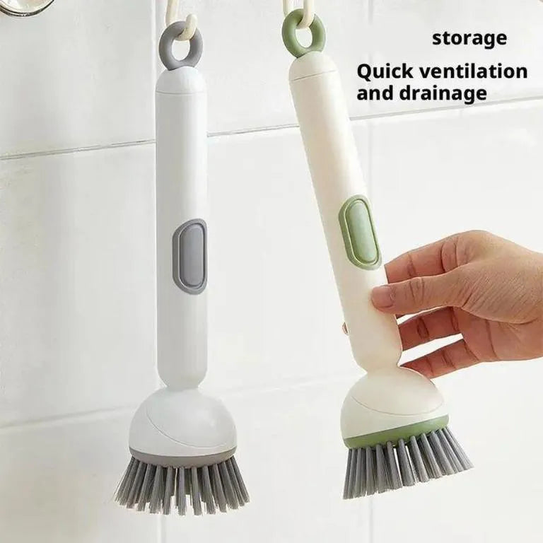360° Rotating Kitchen Dish Brush with Soap Dispenser* Clean Dishes with Ease