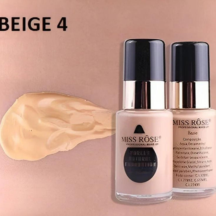 Miss Rose Waterproof Moisturizing Oil Free Full Coverage Foundation - 30ml